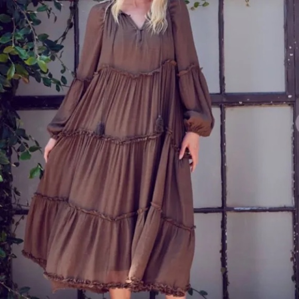 NWT! &Merci Boho Tiered Maxi Dress